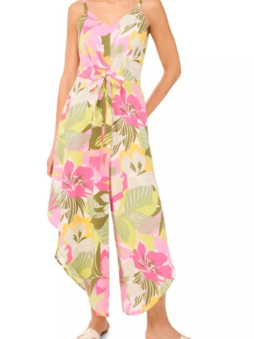Vince Camuto Multi-Color Floral Jumpsuit; Size S